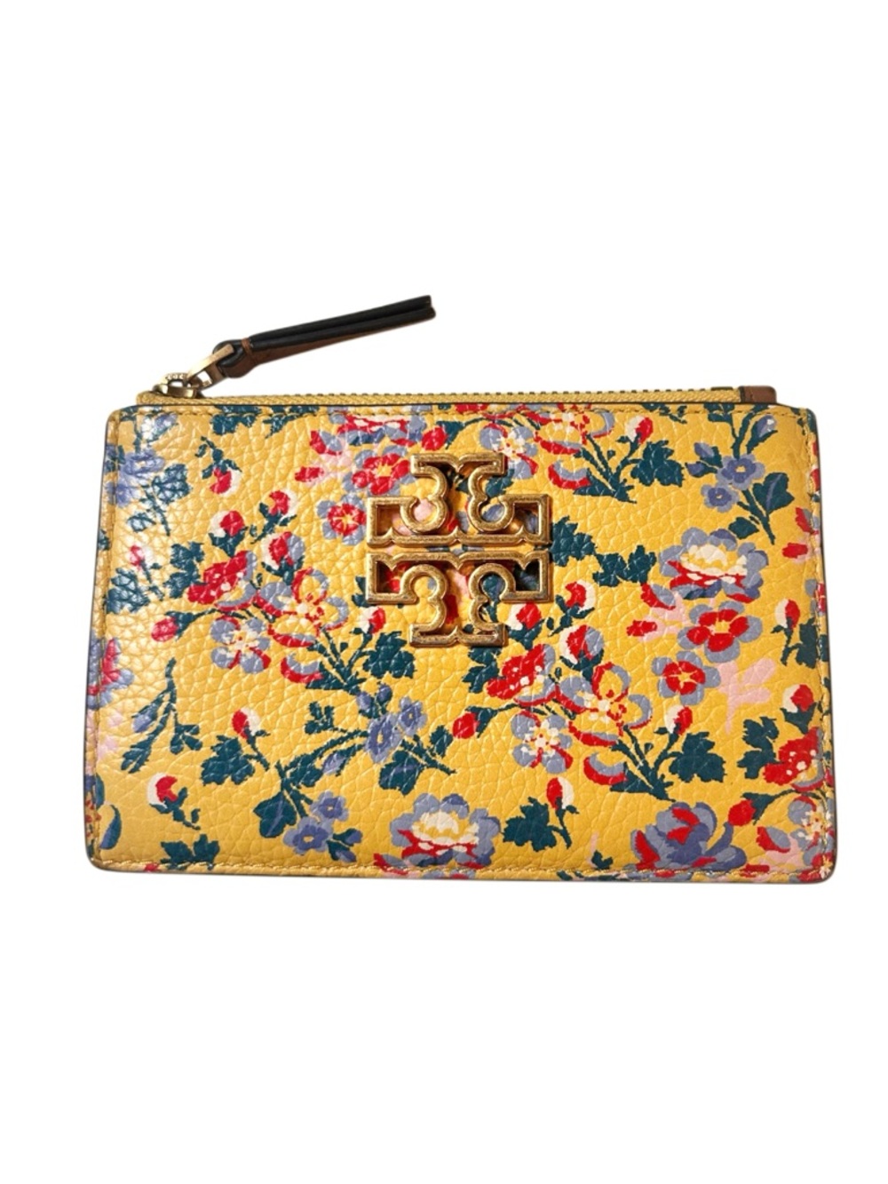 TORY BURCH Britten Leather Wallet Card, Floral, Liberty Ditsy, RARE!